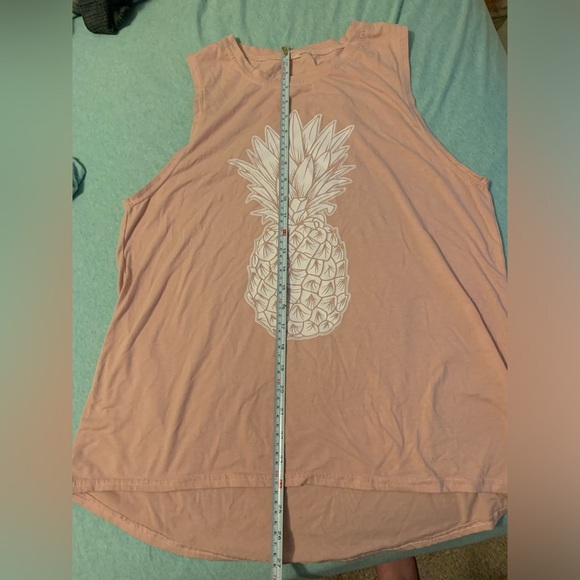 Light Pink Pineapple Tank Top Unknown Brand Size XL - Picture 8 of 9